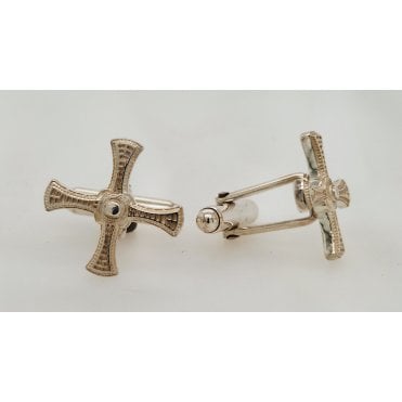 St.Cuthbert's Cross cufflinks in Silver