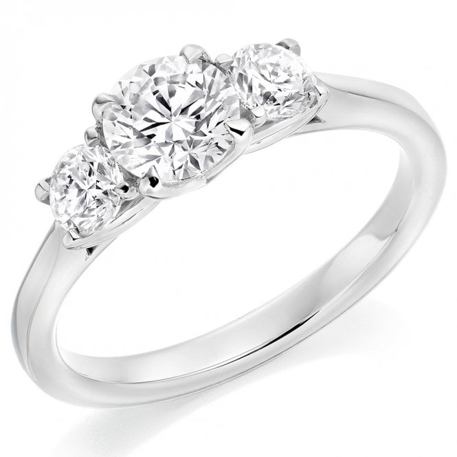 Bramwells Stunning 3 stone Diamond Ring 1.09cts set in Platinum