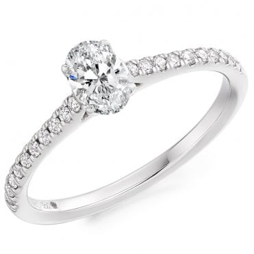 Stunning Diamond engagement ring 0.55cts Platinum
