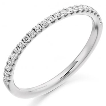 Stylish Diamond set ring Platinum 0.25cts